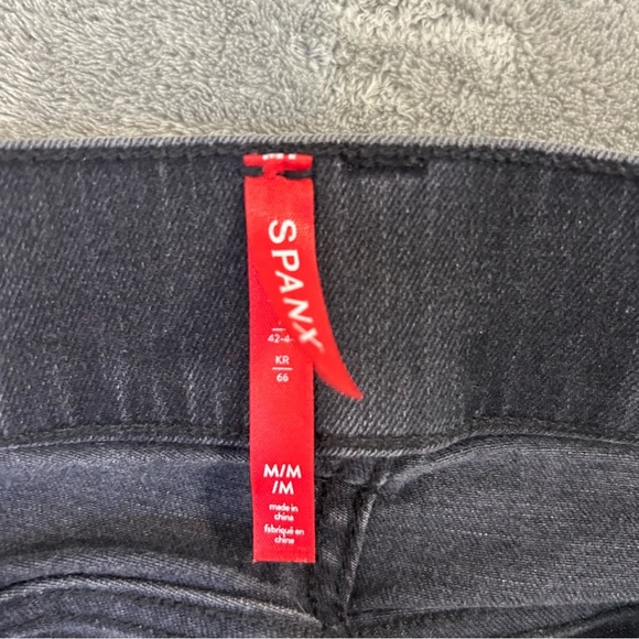 Spanx Women’s Black Straight Leg Jeans Size M - Picture 3 of 7